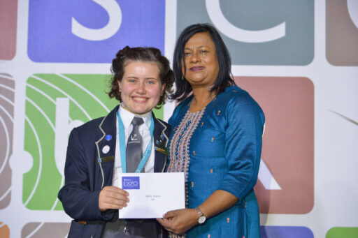 Young cancer survivor and innovator inspires hope at the 45th Eskom Expo ISF